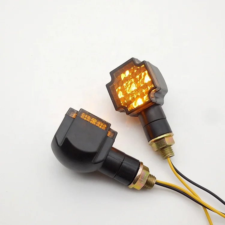 Universal Motorcycle LED Turn Signal Light Indicator Blinker Motorbike Scooter Turn Lamp Amber Smoke Lens