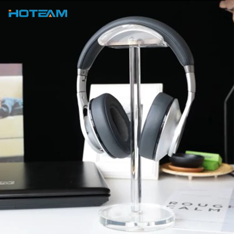 New Arrival Universal Acrylic Earphone Headset Hanger Holder Headphone Desk Display Stand