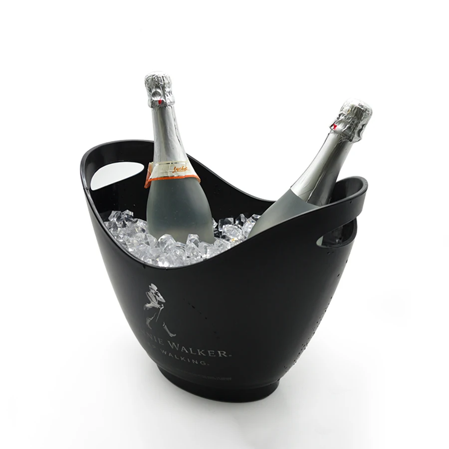 Best Factory Cheap Bar Hotel Customize Color Led Light Acrylic For Beer Wine Bottle Plastic Ice Bucket