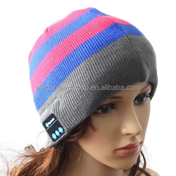 Factory Wholesale BT Colorful Knit Beanie Hat and Cap wireless Music Hat