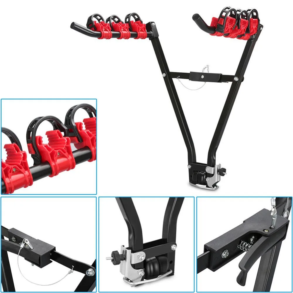 V Shape  Car SUV Bicycle Rack 3-Bike Hitch Mount Racks Mountain Bike Carrier Rack