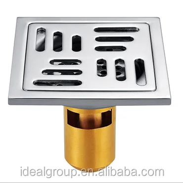 high quality shower square shape 304  trap drain cover stainless steel floor drain