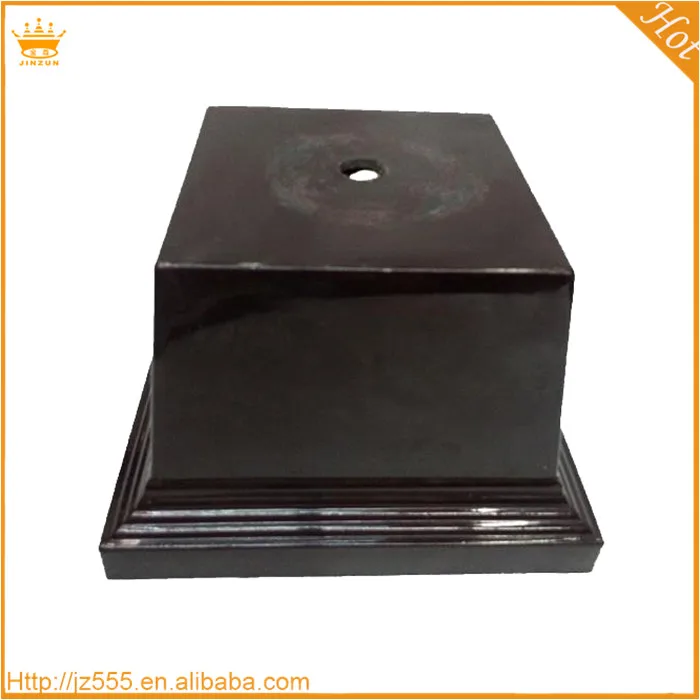 Plastic trophy base, trapezoid shaped trophy base black trophy base