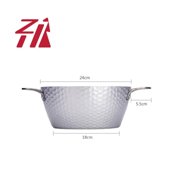 Durable forged die casting aluminum cooking soup pot hot pot coated big casserole and wok set Eco-friendly marble non stick coat