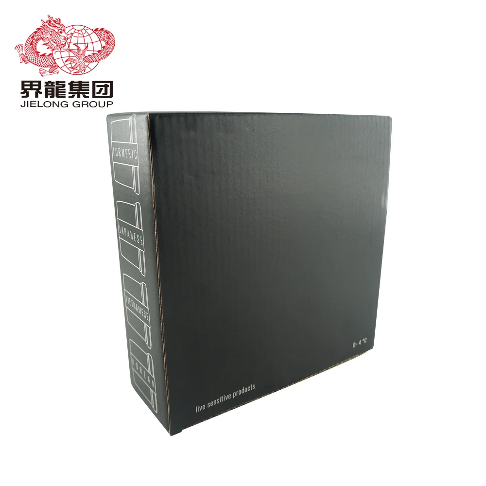 Заводская цена черная коробка гофрированной бумаги