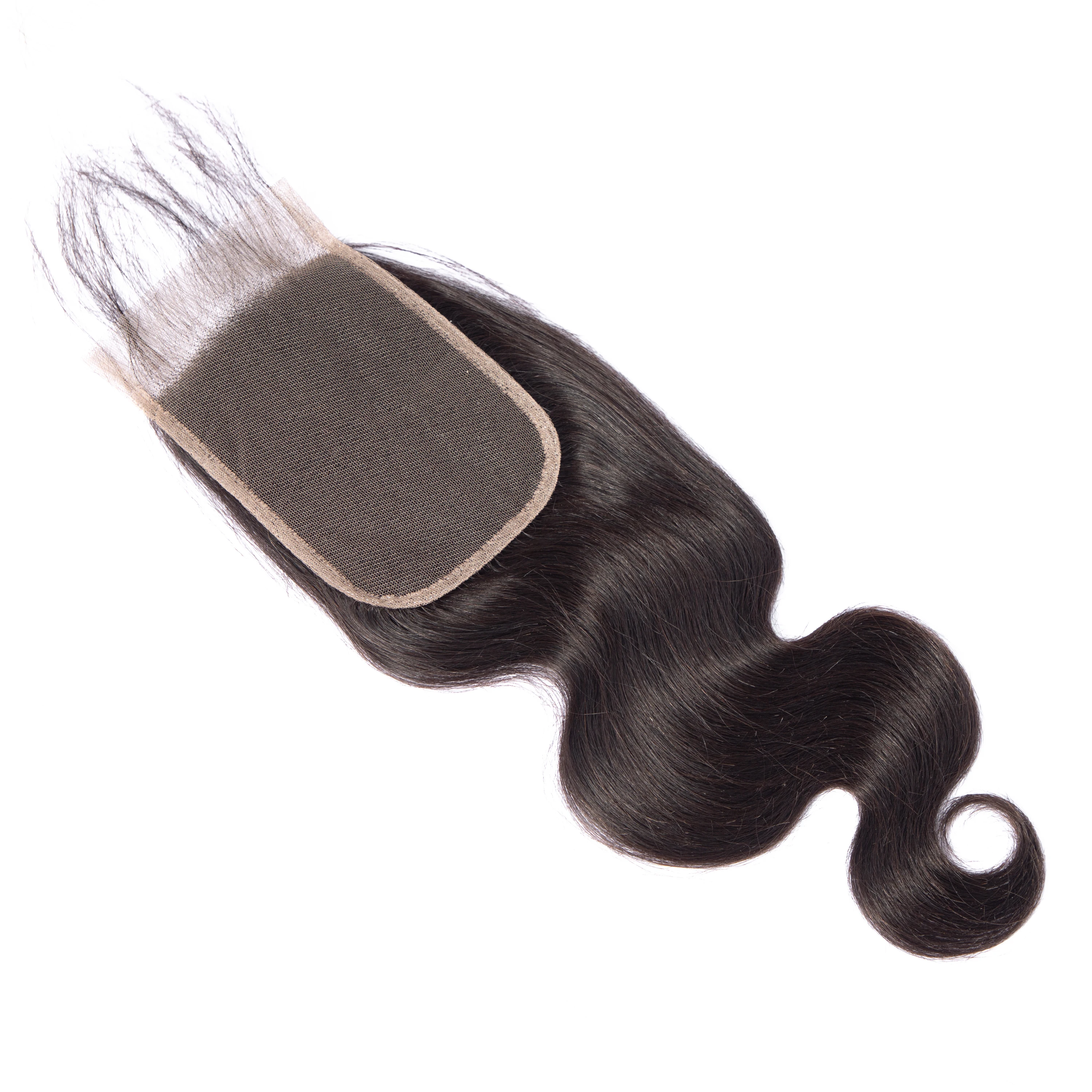 7x7,6x6,5x5invisible illusion silk transparent skin thin swiss lace closure straight body wave cuticle aligned virgin human hair