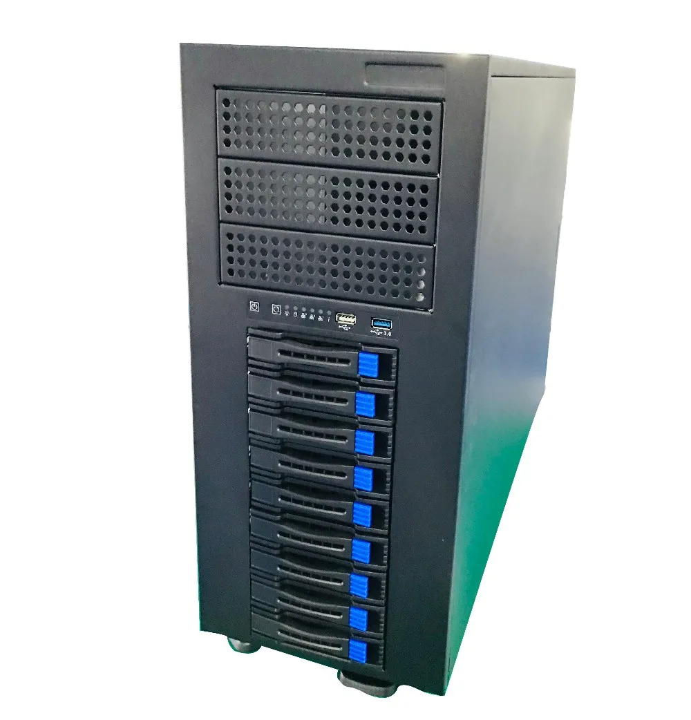 DAOHE 8bays nas  hotswap chassis  4 GPU server case /tower case