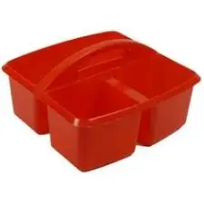 School Specialty  Plastic storage basket for Art Caddies, 3-Compartment Classroom Supply Storage Box