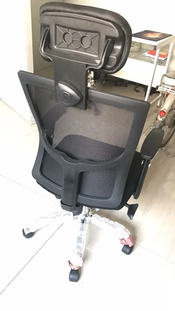 
Office Furniture mesh chair with heardrest adjustable armrest chrome base JYX0166 
