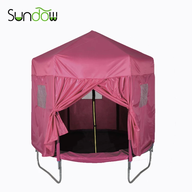 Girls toys trampoline tent kids outdoor trampoline bed with enclosure