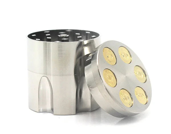 CNC made high plated gold gun precision aluminum herb grinder