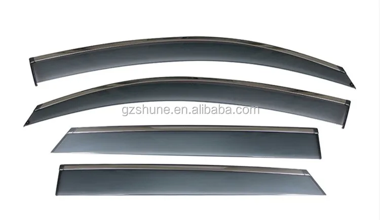 PC Injection Stainless Steel Trim Window Visor For Tucson 2015-2018 Vent Deflectors Rain shield Visors Auto accessories