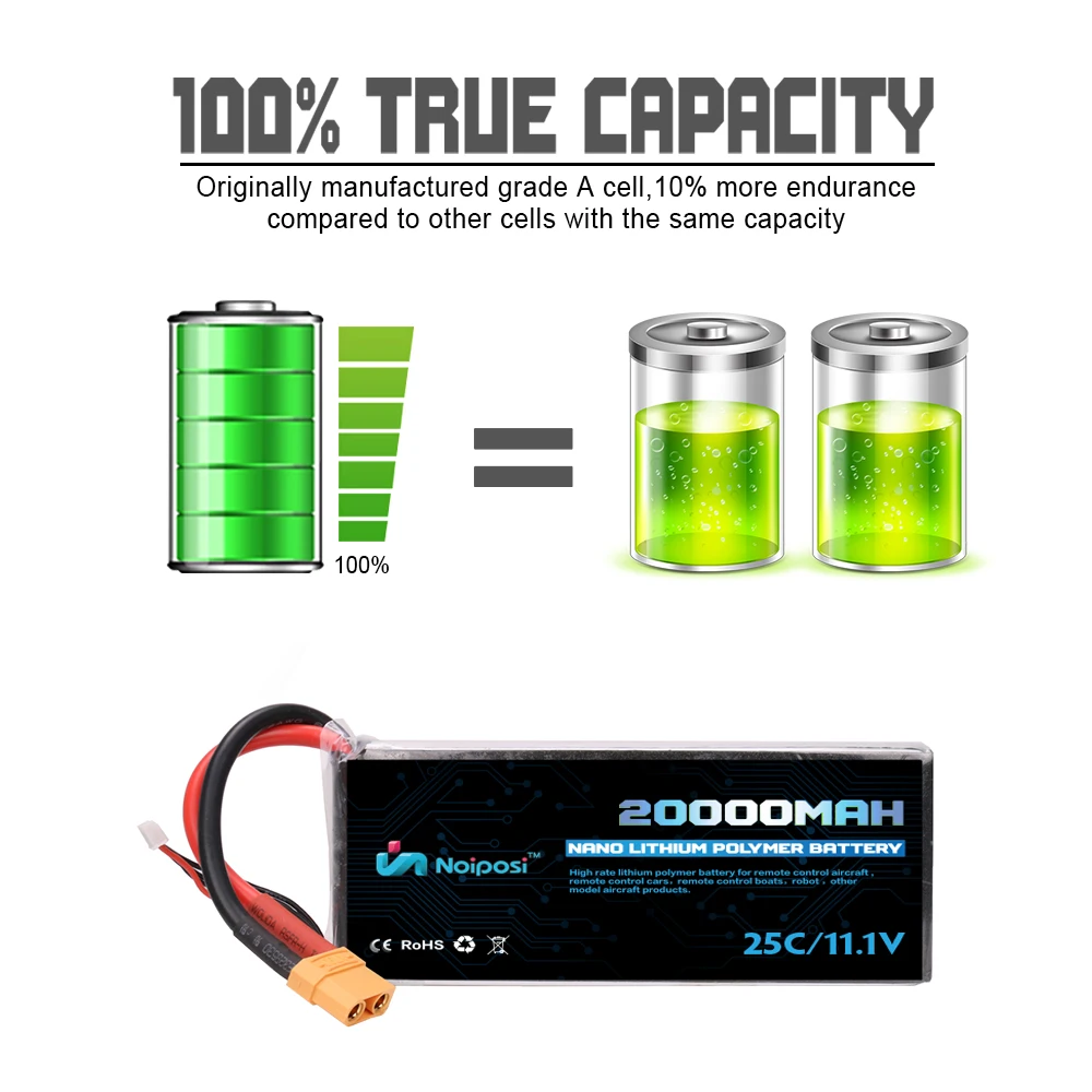 3s 20000mah lipo battery 11.1V 20Ah High capacity Li-polymer battery pack