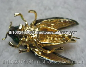
Real Natural Beetle Bug Brooch 