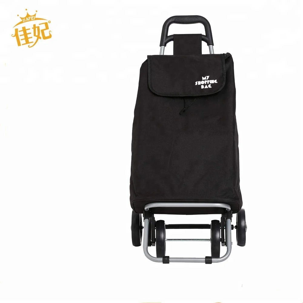 Custom logo shopping cart grocery shopping trolley bag foldable shopping trolley