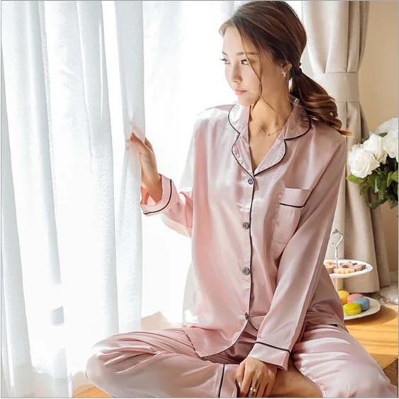 
Two Pieces Set Women best selling summer spring silk women luxury colorful Chinese manufacturer wholesale printed pajamas 
