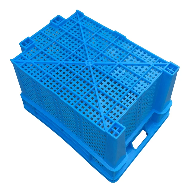 590*375*350mm Cold Chain Logistics  Heavy Duty Plastic Mushroom Crates