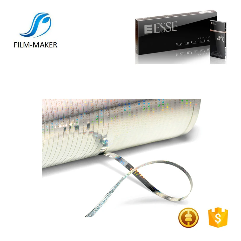 4mm Width Hot Melt Gold Line Tear Tape For Tobacco Packing