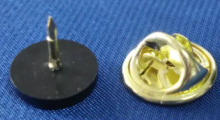 Nickel color Round button badge pin back brooch pin