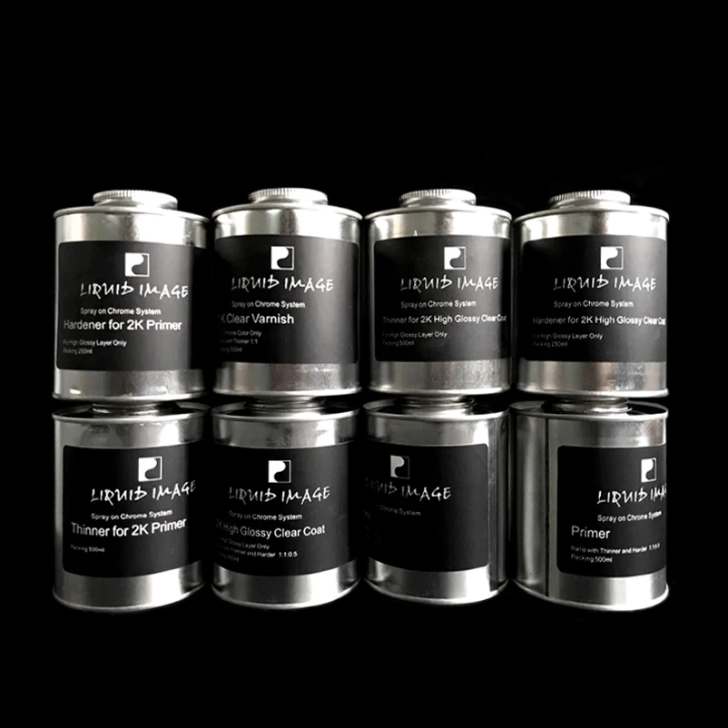 Spray chrome chemicals silver color Nano chrome paint high glossy clear coat