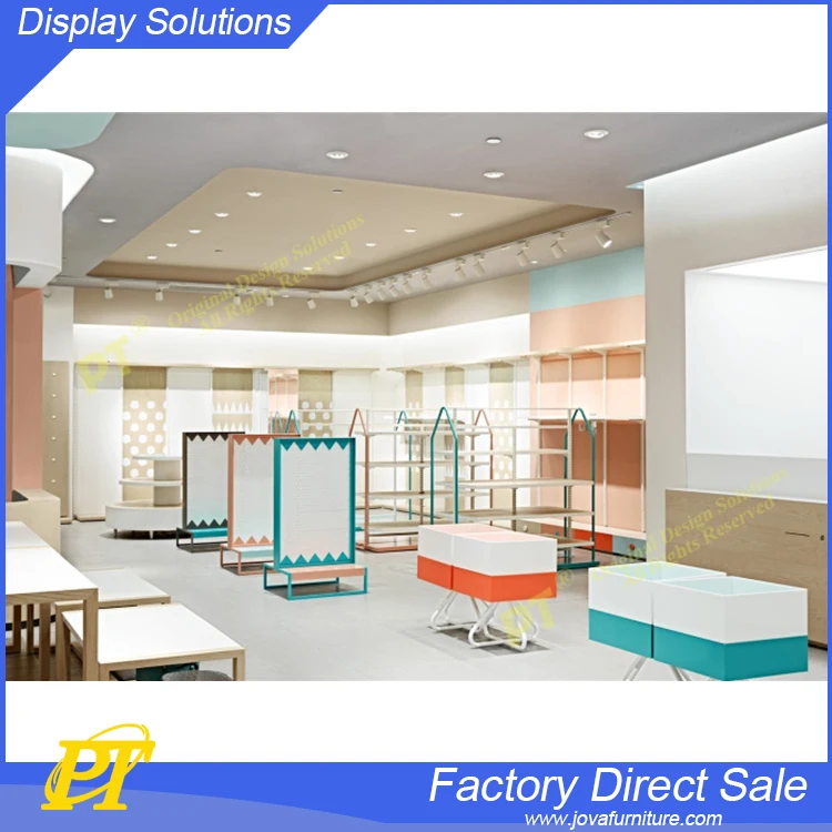 Baby clothes shop display furniture clothes display stand rack for kids