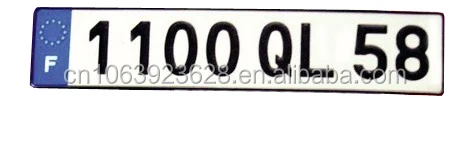Manufacturer Direct Sales Number Plate France Car License Plate High Quality
