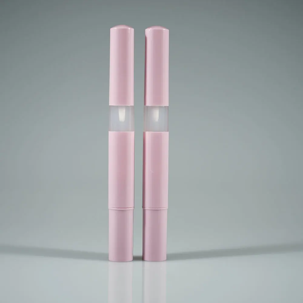 
Wholesale pink plastic nail oil pen / twist pen with brush for lip gloss, whitening pen, eyelash, liquid 2.5ml 