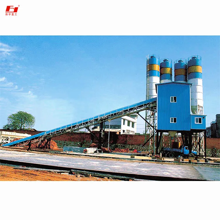 HZS90 Concrete mixing plant equipment Electronic automatic cement mixing and mixing equipment for construction industry