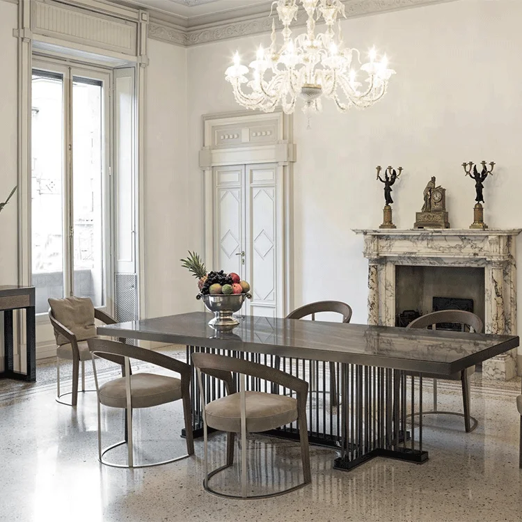 2019 Side table marble modern simle european dining table restaurant, hotel, apartment  from Shunde foshan furniture factory