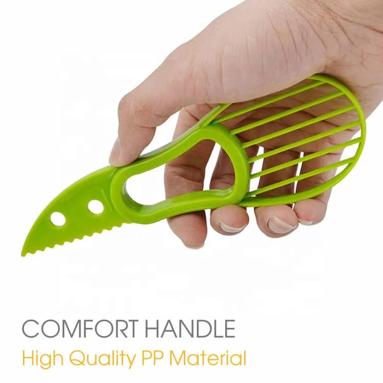 Wholesale kitchen gadgets 2021 multifunction manual kitchen fruit 3 In 1 avocado slicer cutter