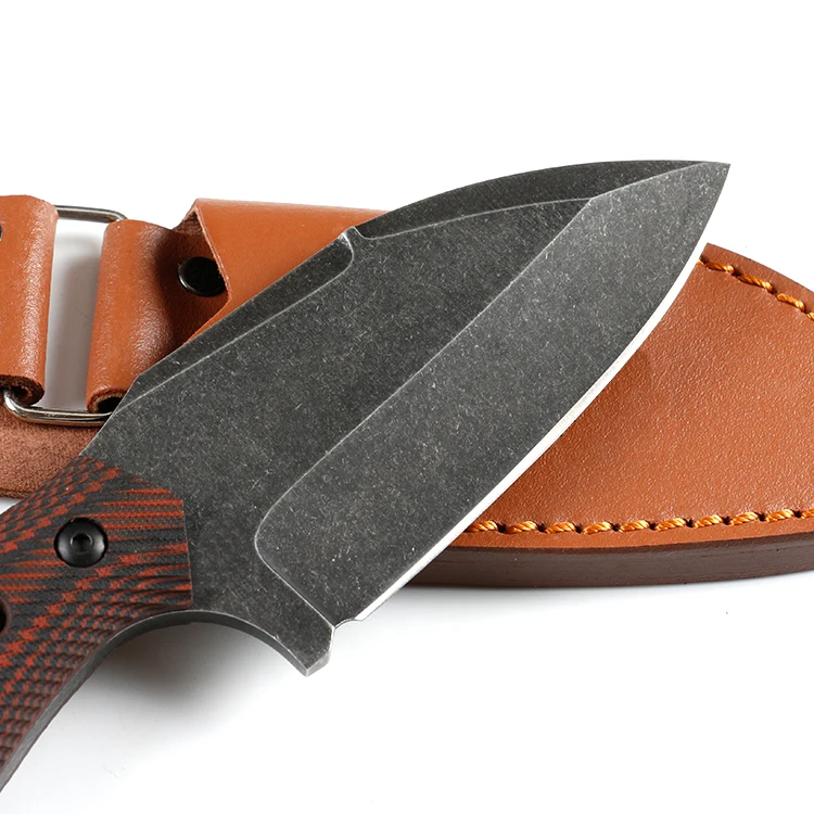 
9CR18MOV stainless steel fixed blade knife hunting survival knife with G10 handle 