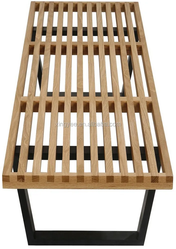 
Modern Living Room Teak Wood Patio Furniture Outdoor Ash Wood Benches Bathroom Wooden Slats Bench 