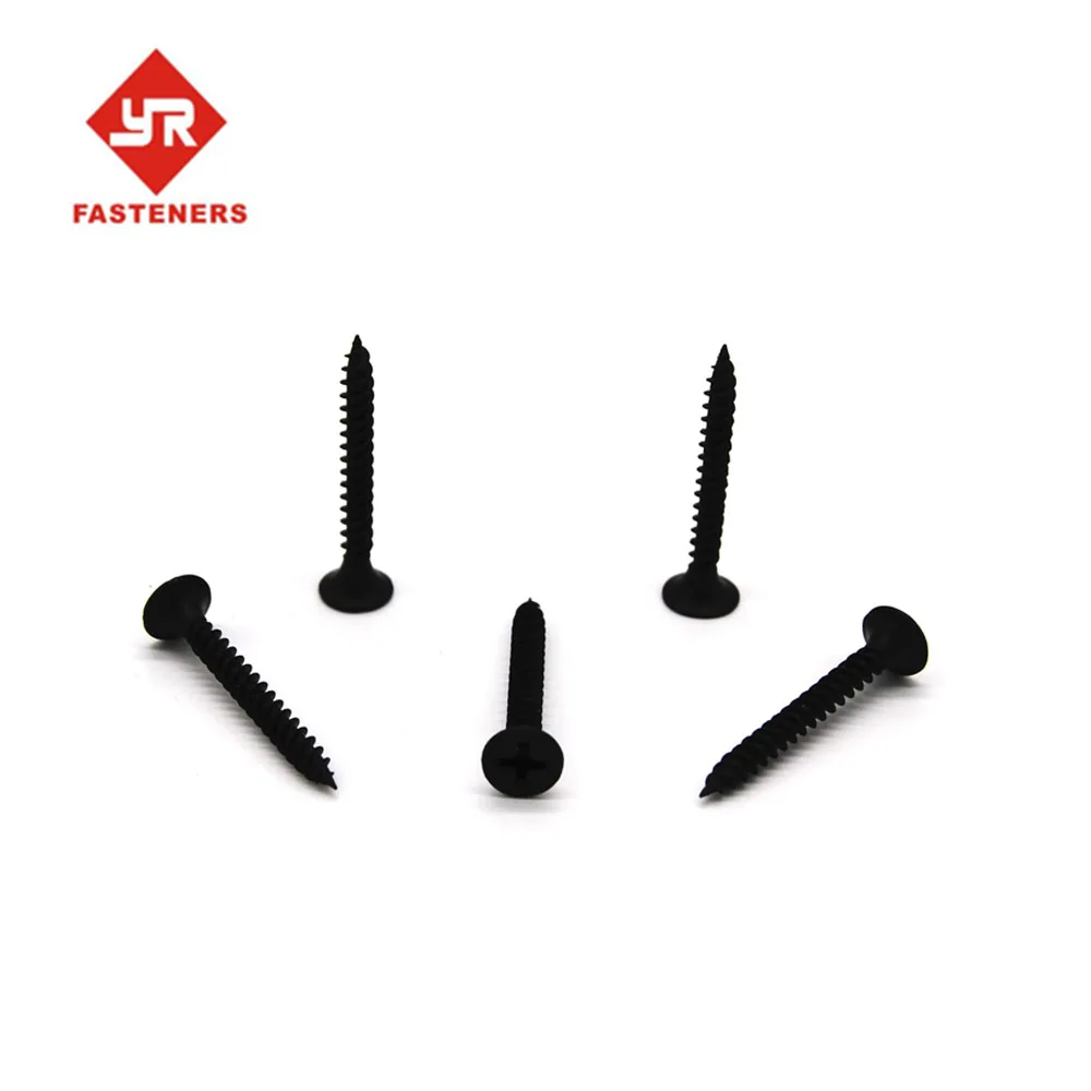 
Black fine thread Phillips Bugle Head drywall screw with factory price 
