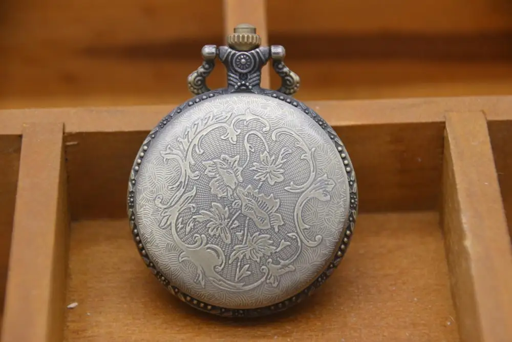 Factory supply antique brass car pocket watch with chain pocket watch