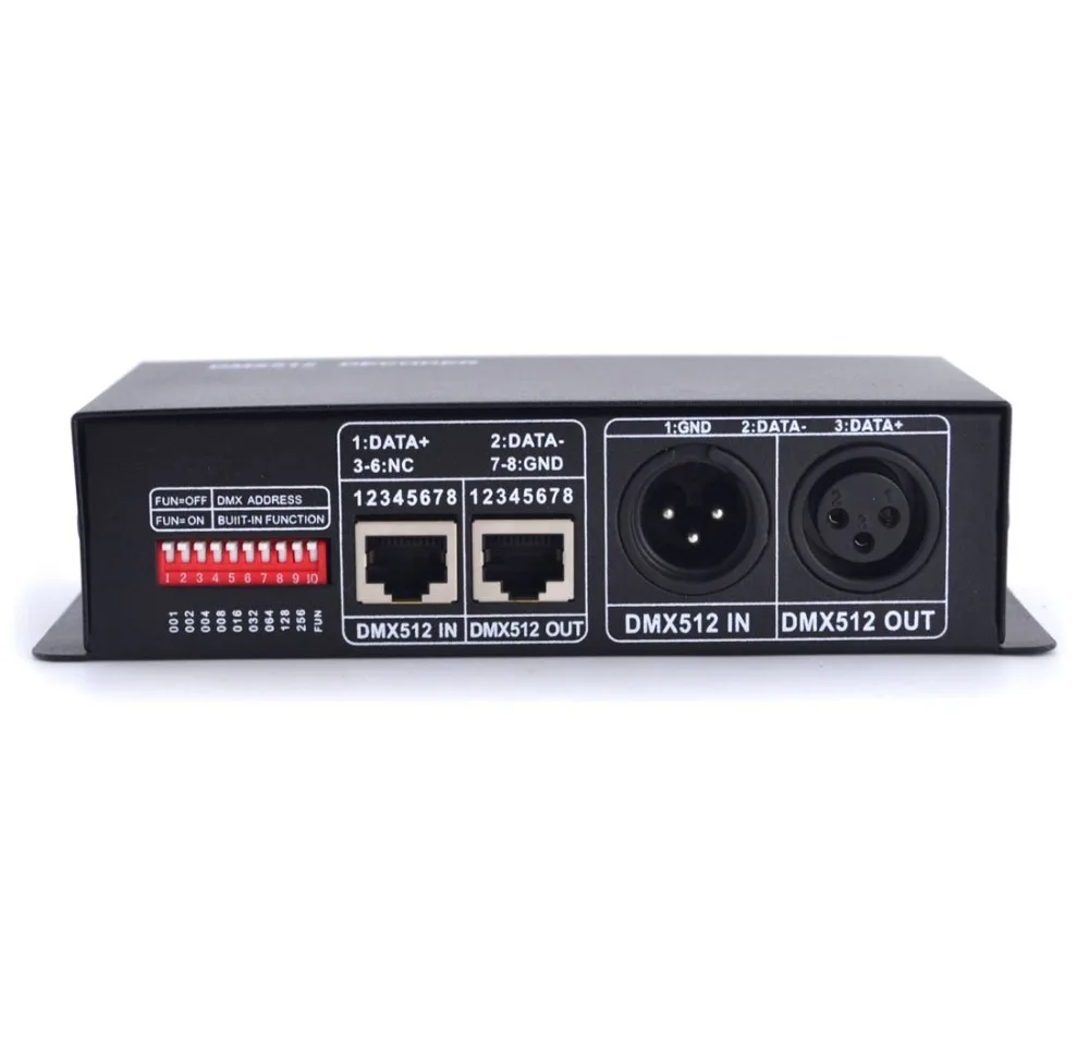 DC12V- 24v LED DMX декодер драйвера 4A 8A 3CH Led DMX512 RGB полосы света 3