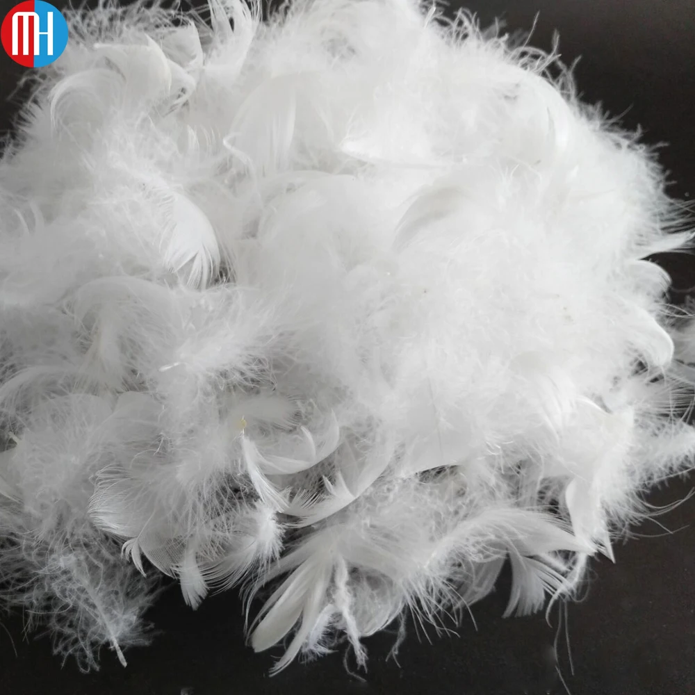 
Washed white duck down and feather raw material 