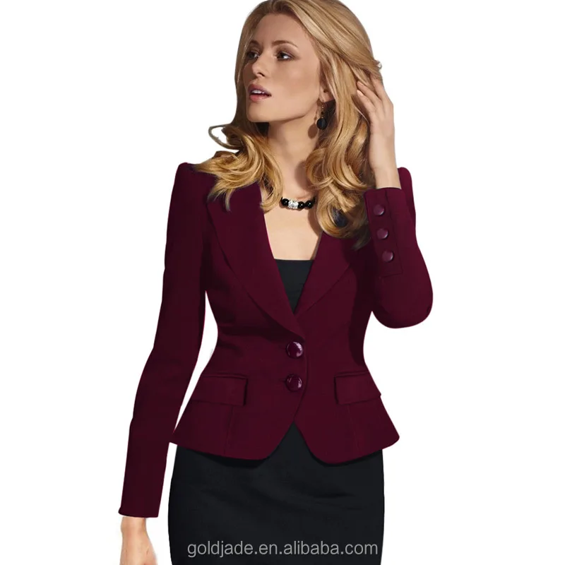 
Hot sale ladies two pieces long sleeve blazer and skirt set women office business suit 
