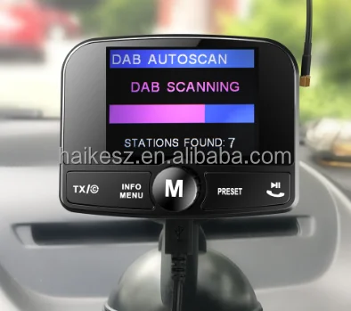 In Car Digital Radio DAB/DAB+ / DAB FM Transmitter Combined With Magnet Antenna Easy to Install And Get Strong Signal