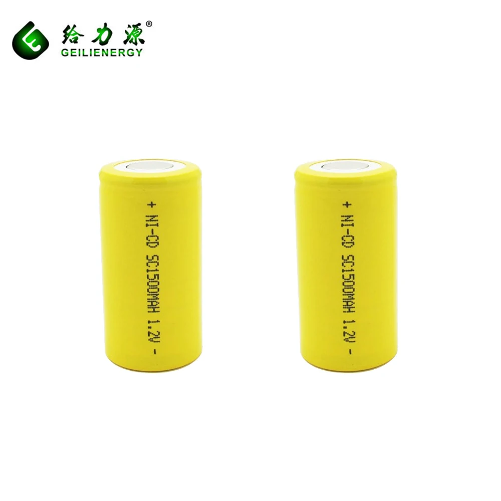 ni cd sc1800mah 1200mah 1500mah 1.2v 3.6v 4.8v 6v 12v sc battery  d size c cells