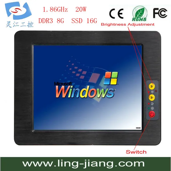 горячая продажа промышленного планшетного пк ppc-121c со ssd 16gb ddr3 2g