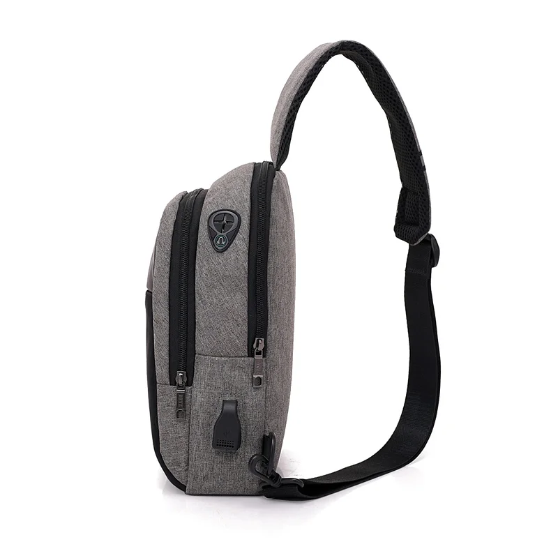 Water Resistant Reflective Straw Crossbody Bag Anti-theft Shoulder Chest Bag With USB Charger Port