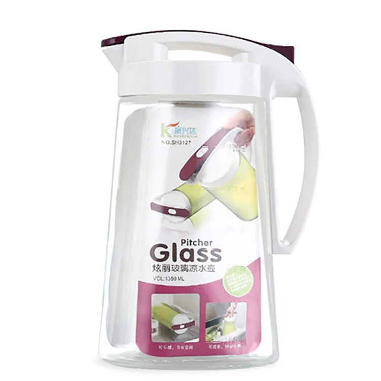 Кухонный кувшин для холодной воды 1350 мл с пластиковой крышкой