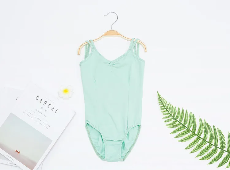 High Quality 100% Cotton Children Ballet Dancewear Camisole Leotard Girls
