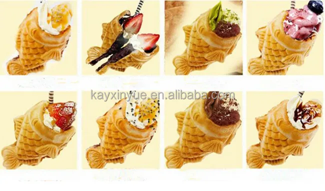 Factory waffle ice cream cone wholesale 220v /commercial fish taiyaki machine