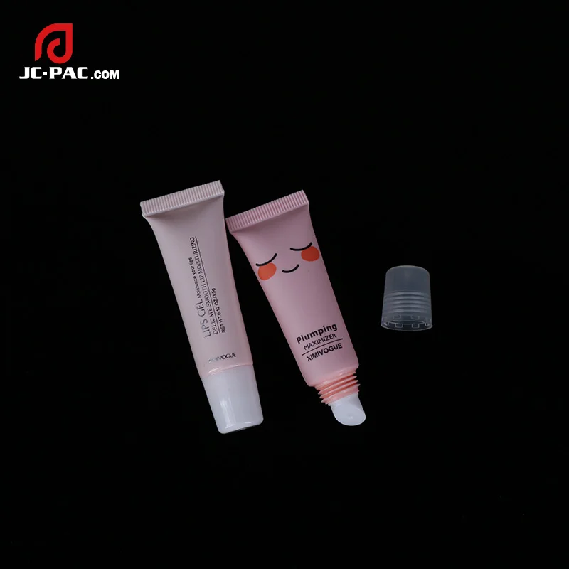 Поставщик Гуанчжоу, блеск для губ, мягкая пластиковая трубка с косой наконечником, аппликатор, контейнер для губ