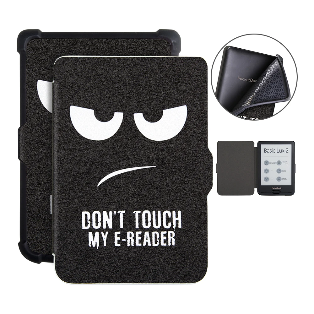 For pocketbook 616 E-ink Ebook protective case cover slim leather case premium felt with art pattern