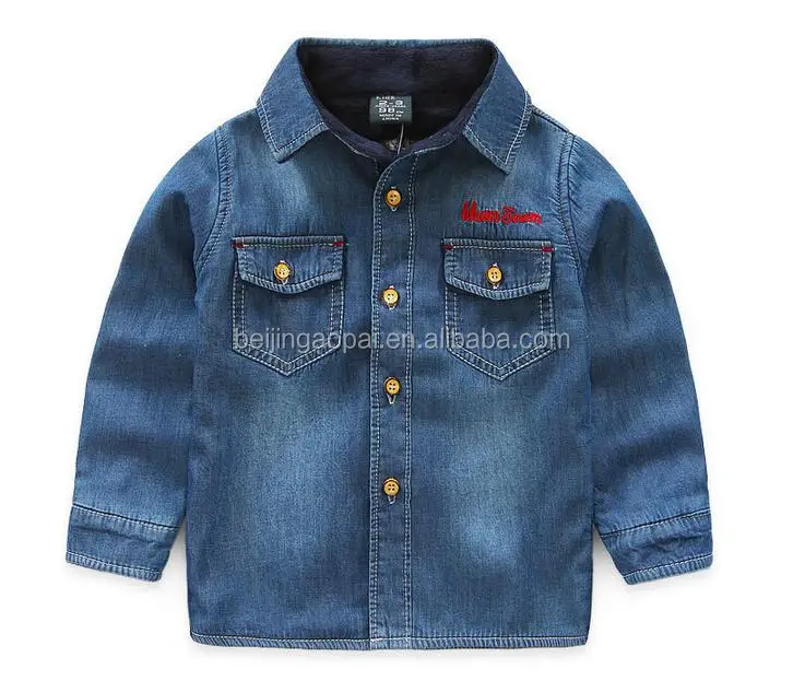 
Bulk wholesale kids clothing baby denim clothes children shirt 