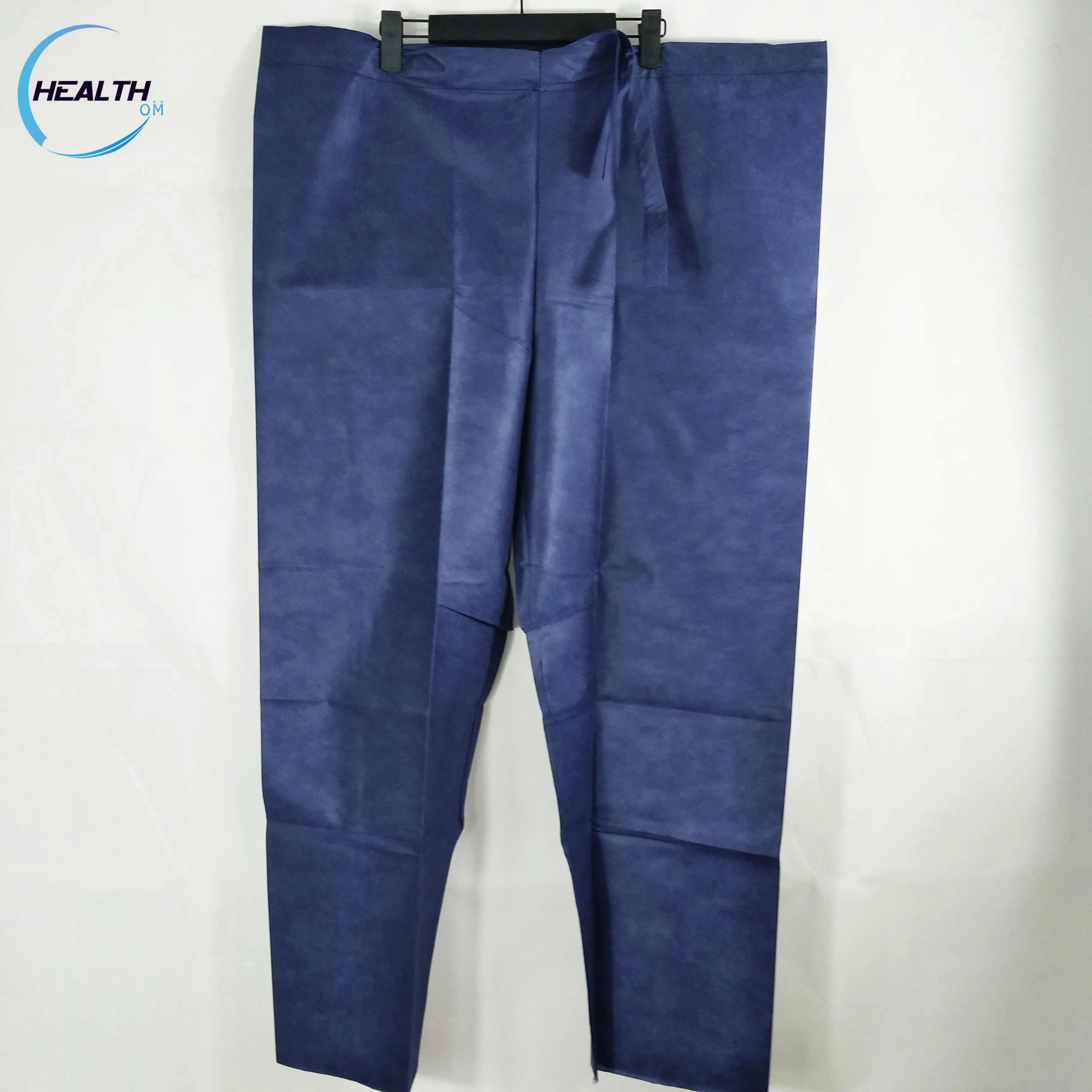 Non woven disposable scrub suit navy blue scrubs tops