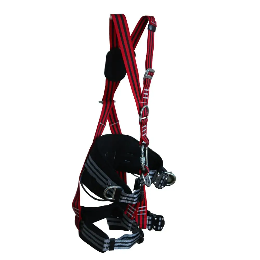 
double lanyard 3-point safety harness/full body safety harness with d-ring 