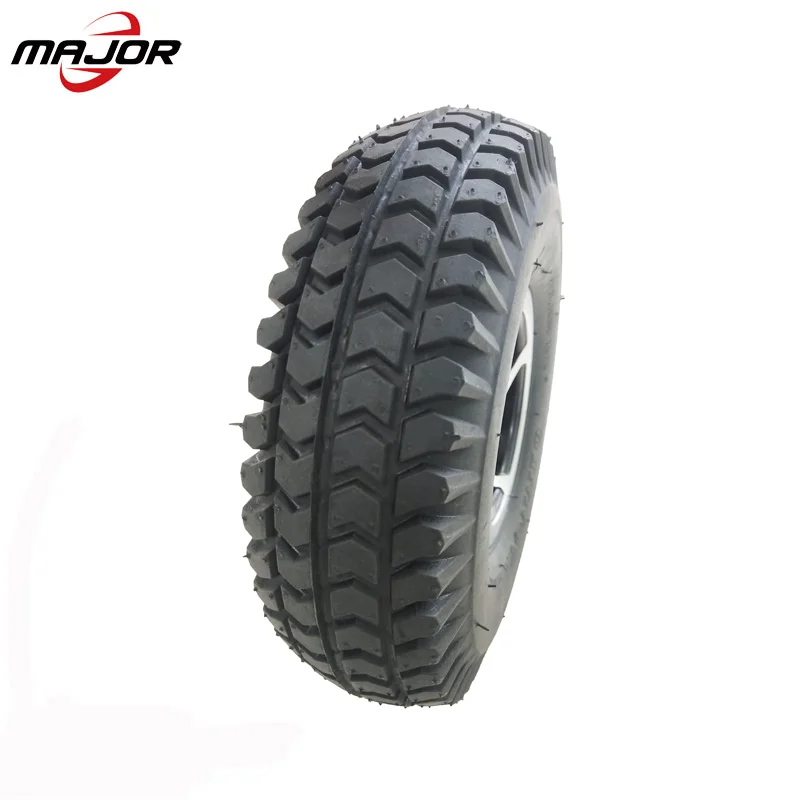 10 inch straight and offset aluminum rim pneumatic rubber wheelchair wheel for hand truck